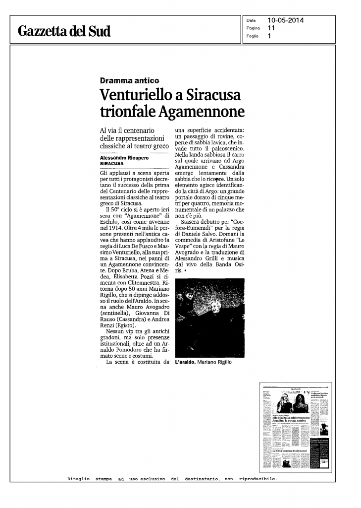 Gazzetta del Sud | 10 maggio 2014