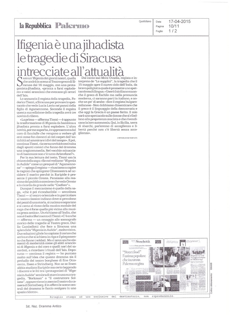 la Repubblica, 17 aprile 2015