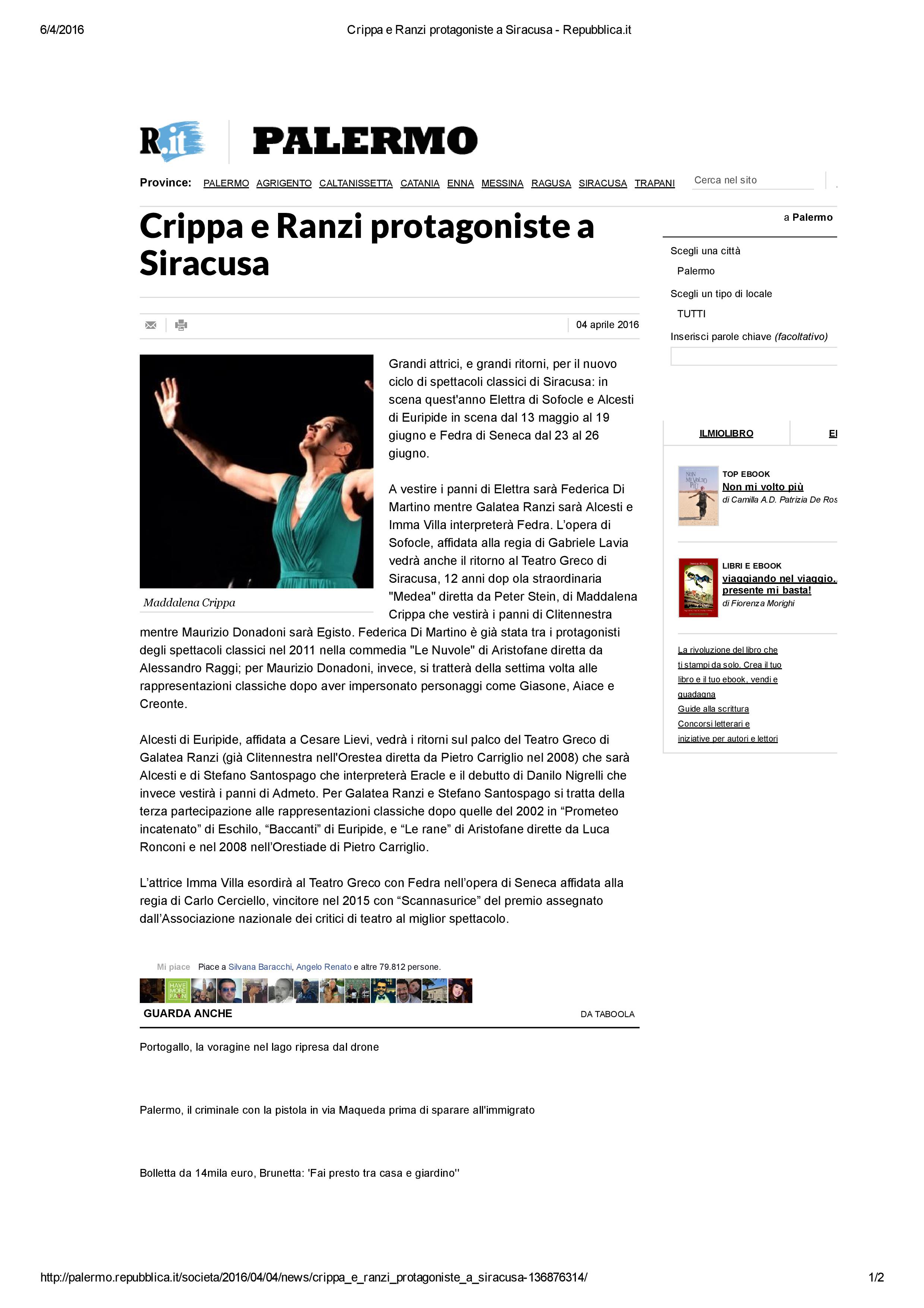 Crippa e Ranzi protagoniste a Siracusa - Repubblica-page-001