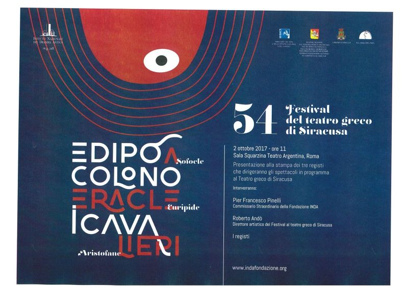 Festival al Teatro Greco di Siracusa, l’Inda annuncia a Roma i nomi dei tre registi