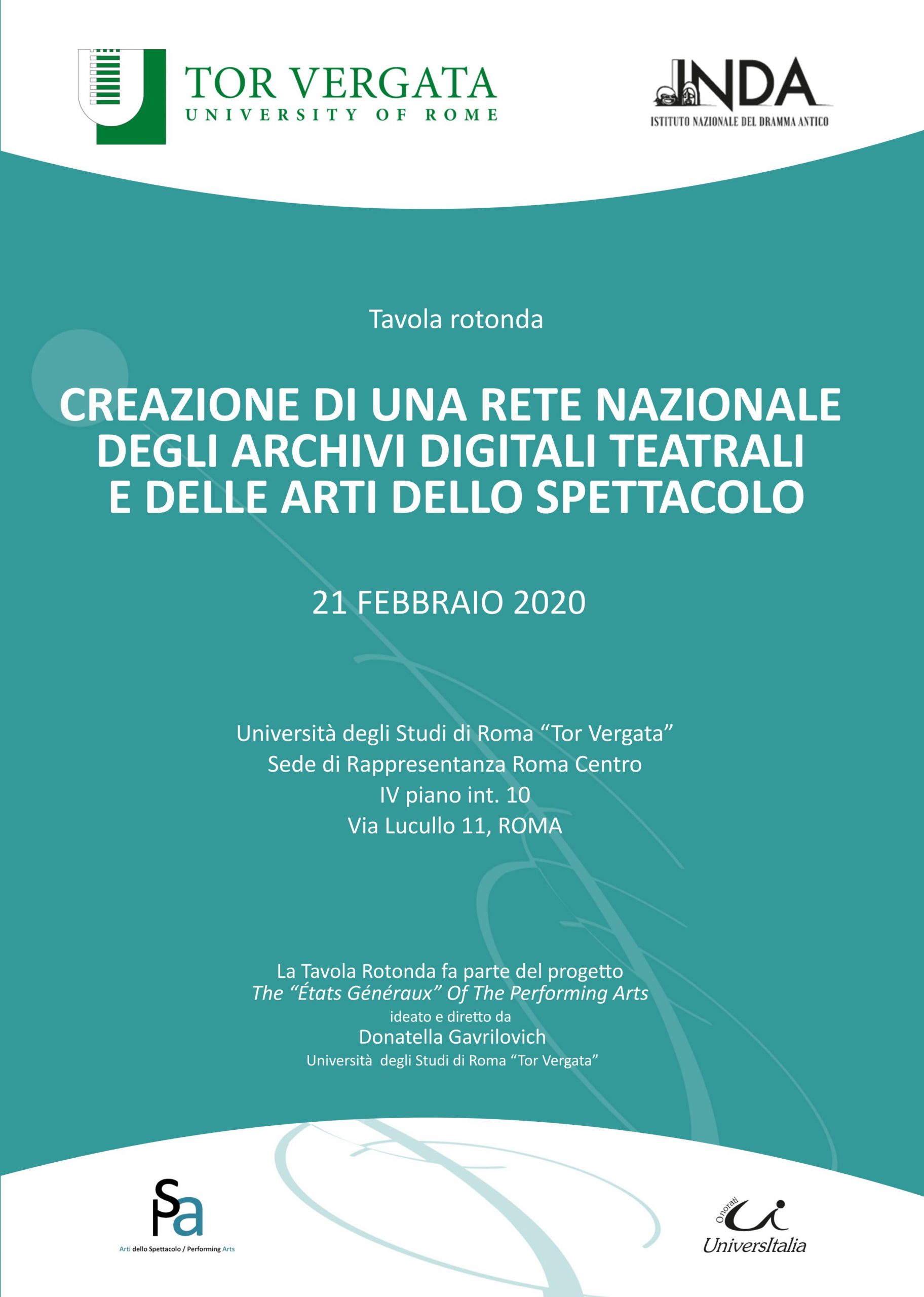 Una rete nazionale degli archivi digitali teatrali e delle arti dello spettacolo: tavola rotonda a Roma