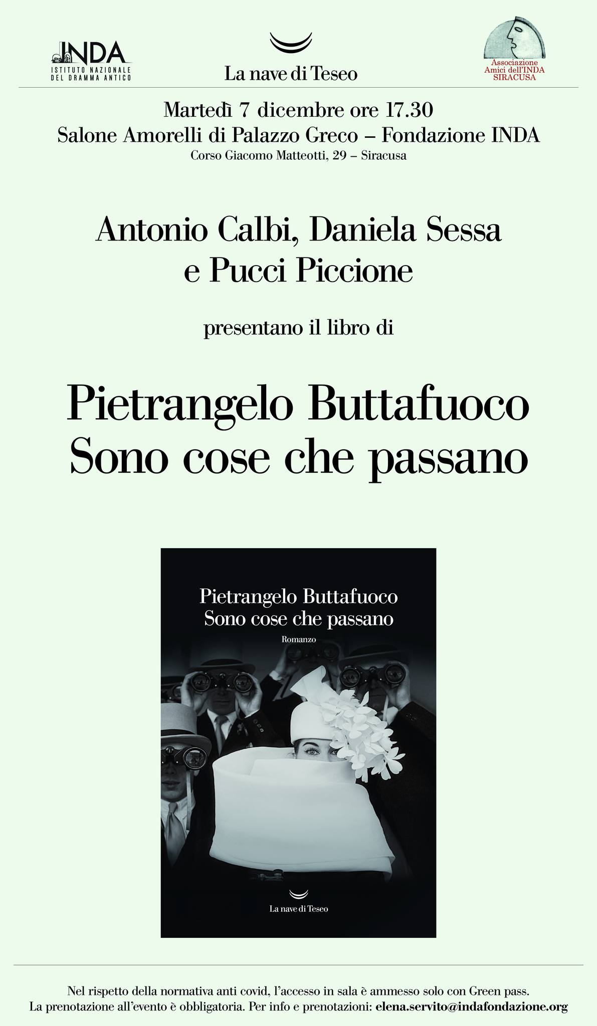 Calbi, Sessa, Piccione presentano il libro di Pietrangelo Buttafuoco Sono cose che passano